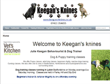 Tablet Screenshot of keegans-knines.co.uk